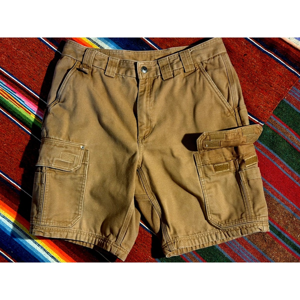 Duluth Trading Co Men's 34 Brown Cargo Shorts Relaxed - Picture 8 of 8